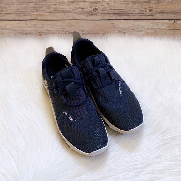 Timberland Men’s Earth Rally Navy Flexknit Sneaker - Picture 4 of 7